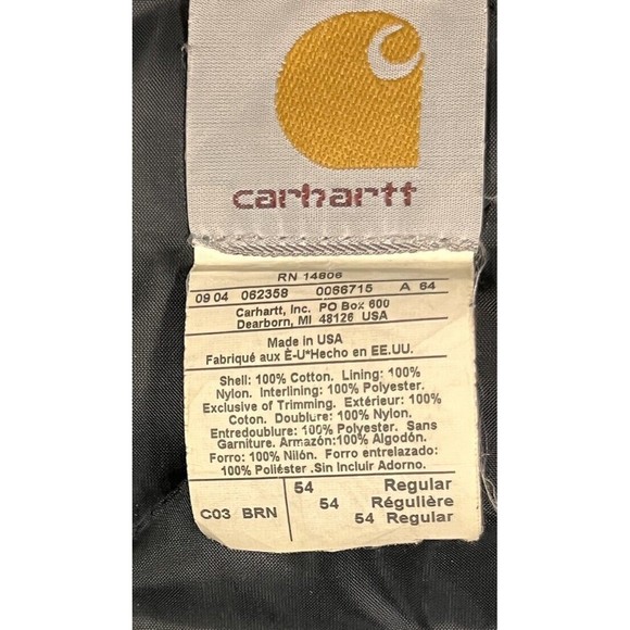 VTG Carhartt Detroit Lined Jacket C03 BRN 3XL(54) Reg Outdoors Coat Made In USA - Picture 3 of 16